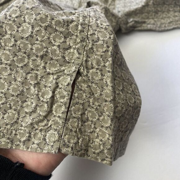 Dockers Exact Men’s TShirt Green Floral Short Sleeve Button Front Pocket Size L - Picture 6 of 10